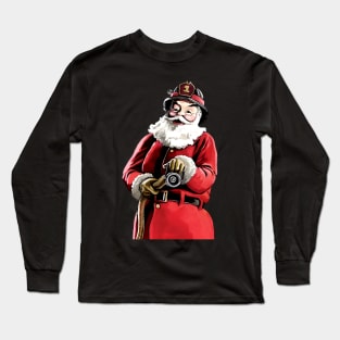 Santa Firefighter Long Sleeve T-Shirt